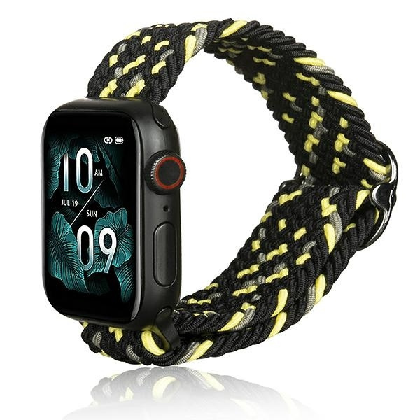 Beline Siksniņa Apple Watch Textile 38/40/41mm melns/laims