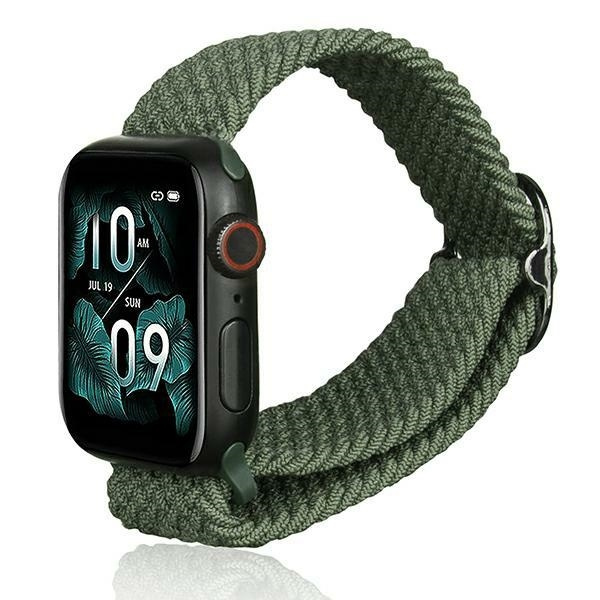 Beline Siksniņa Apple Watch Textile 42/44/45/49mm zaļš
