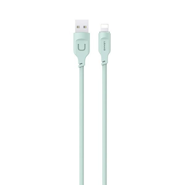USAMS Kabelis lightning 2,4A 1,2m Fast Charging Lithe Series zaļš SJ565USB04 (US-SJ565)