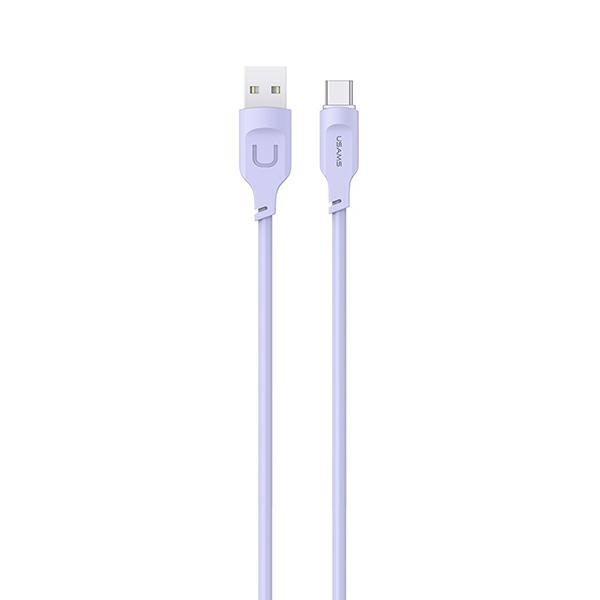USAMS Kabelis USB-C 6A 1,2m Port Display Fast Charging Lithe Series violets SJ568USB03 (US-SJ568)