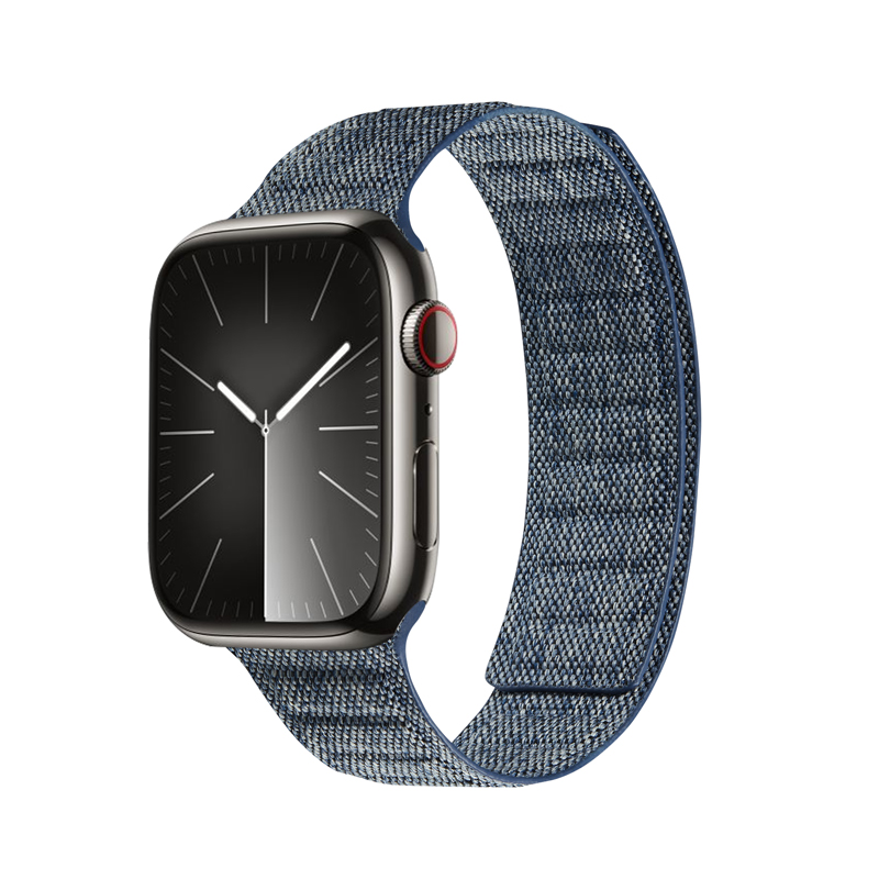 Crong Melange - Magnetic siksniņa Apple Watch 44/45/46/49 mm (zils melange)