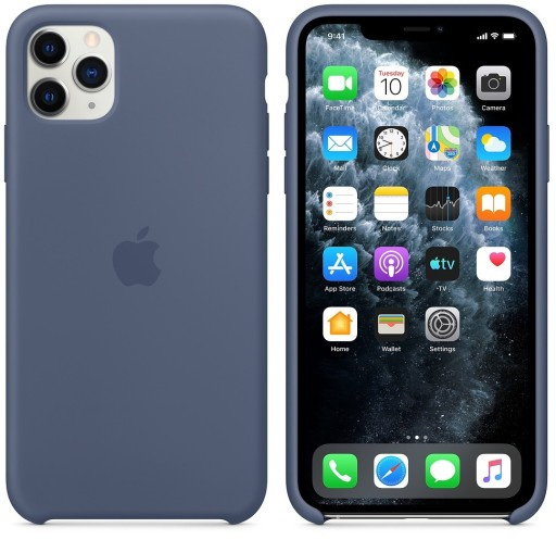 APPLE SILIKONA MACIŅŠ IPHONE 11 PRO MAX MX032ZM/A AĻASKAS ZILS ORIĢINĀLĀ PLOMBA