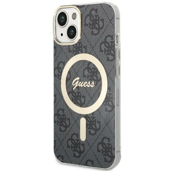 Guess GUHMP14MH4STK iPhone 14 Plus/ 15 Plus 6.7" melns/melns hardcase 4G MagSafe