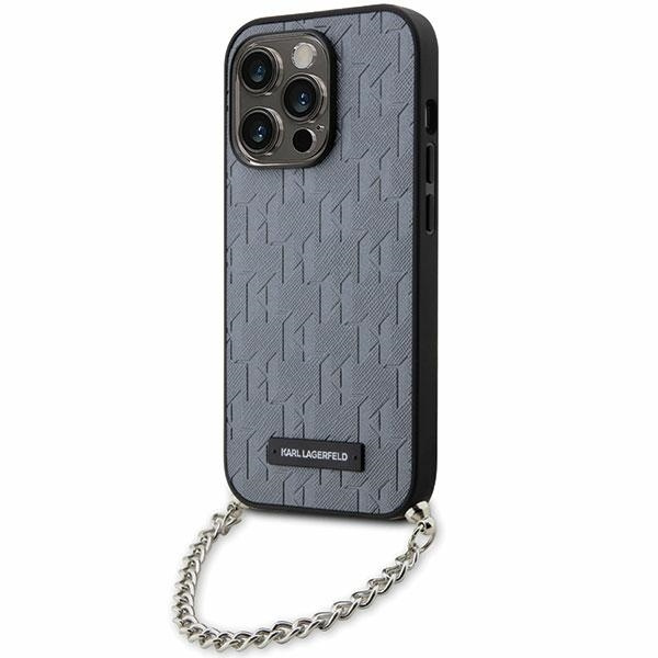 Karl Lagerfeld KLHCP14LSACKLHPG iPhone 14 Pro 6.1" sudraba/sudraba hardcase Saffiano Monogram Chain