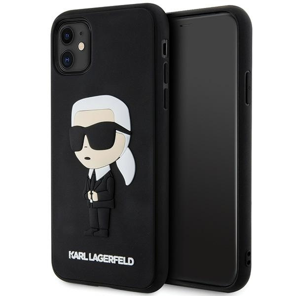 KARL LAGERFELD KLHCN613DRKINK IPHONE 11 / XR 6.1 "MELNS / MELNS HARDCASE RUBBER IKONIK 3D