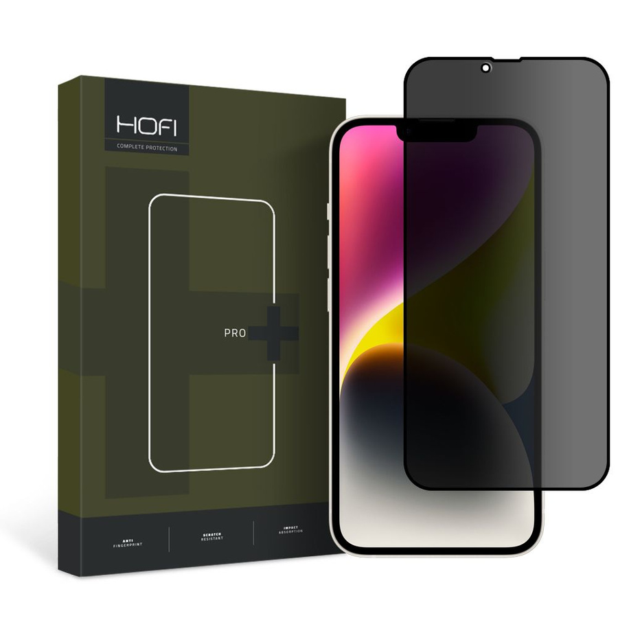 PRIVĀTUMA STIKLS HOFI ANTI SPY GLASS PRO+ IPHONE 13 / 13 PRO / 14 PRIVĀTUMA