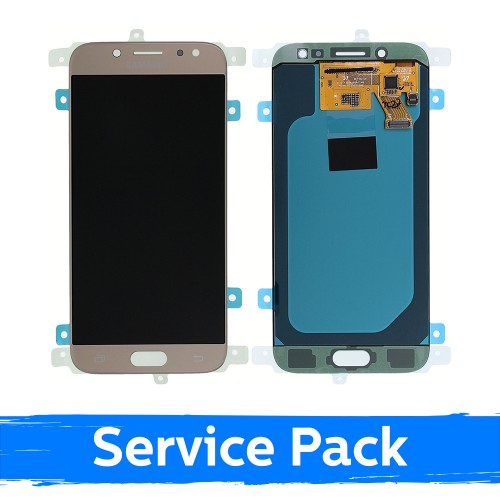 LCD Displejs Saderīgs ar Samsung J530 J5 Zeltains (Service Pack)