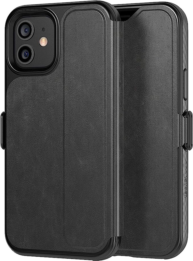 TECH21 Maciņš T21-8381 EVO WALLET IPHONE 12/12 PRO dūmu/melns