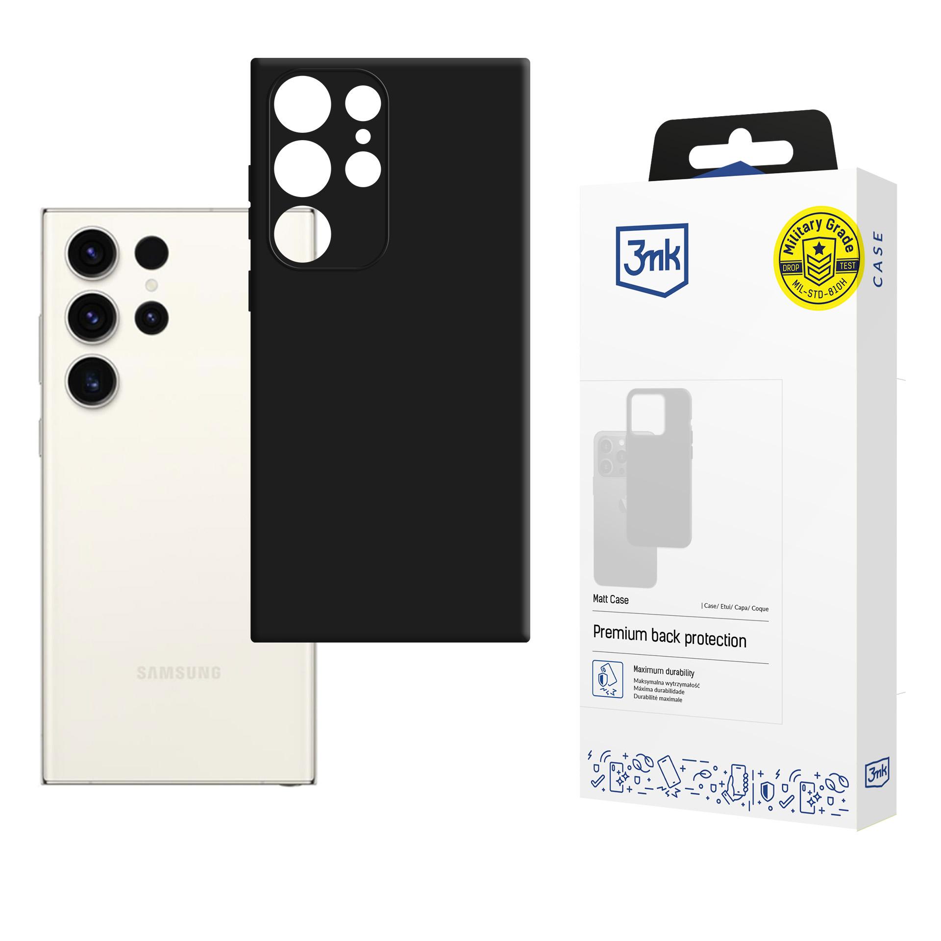 3mk Matt maciņš priekš Samsung Galaxy S23 Ultra, melns