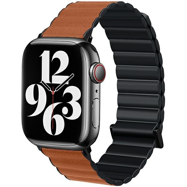 Beline Siksniņa Apple Watch Magnetic Pro 42/44/45/49mm melns/brūns