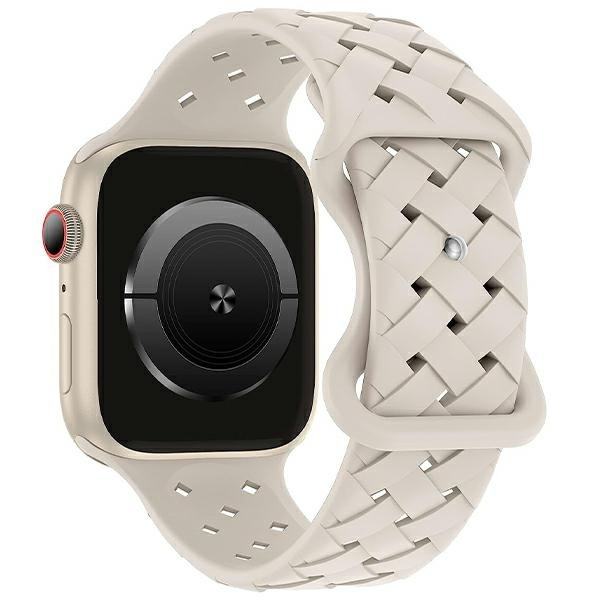 Beline Siksniņa Apple Watch Silicone Woven 42/44/45/49mm smilšu