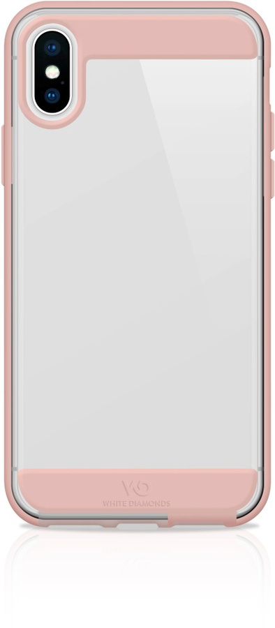 HAMA BALTS DIAMONDS "INNOCENCE CAURSPĪDĪGS" GSM MACIŅŠ FOR IPHONE X/XS, ROZĀ ZELTS