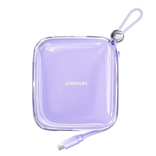 Power Bank Joyroom "JR-L005" violets 10000mAh 12W (PD / QC3.0) + integrēts Lightning kabelis