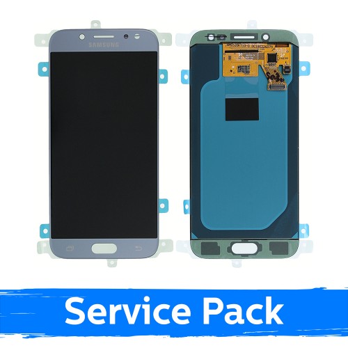 LCD Displejs Saderīgs ar Samsung J530 J5 Sudrabs (Service Pack)