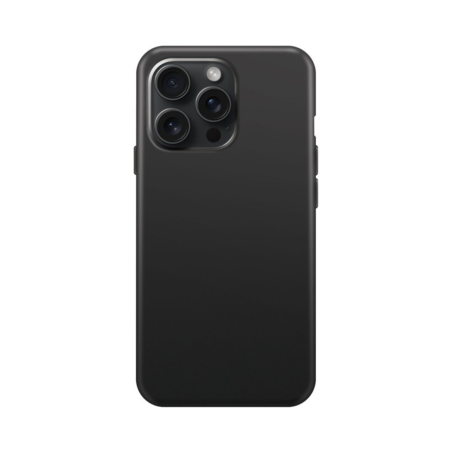 XQISIT NP SILIKONA MACIŅŠ ANTI BAC, RECYCLED PRIEKŠ IPHONE 15 PRO MELNS