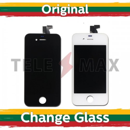 LCD Displejs Saderīgs ar iPhone 4G Balts (Telemax Renewed)