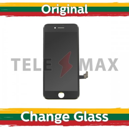 LCD Displejs Saderīgs ar iPhone 8 4.7'' / SE2 2020 Melns Original (Telemax Renewed)