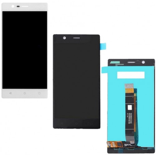 LCD Displejs Saderīgs ar Nokia 3 Melns HQ