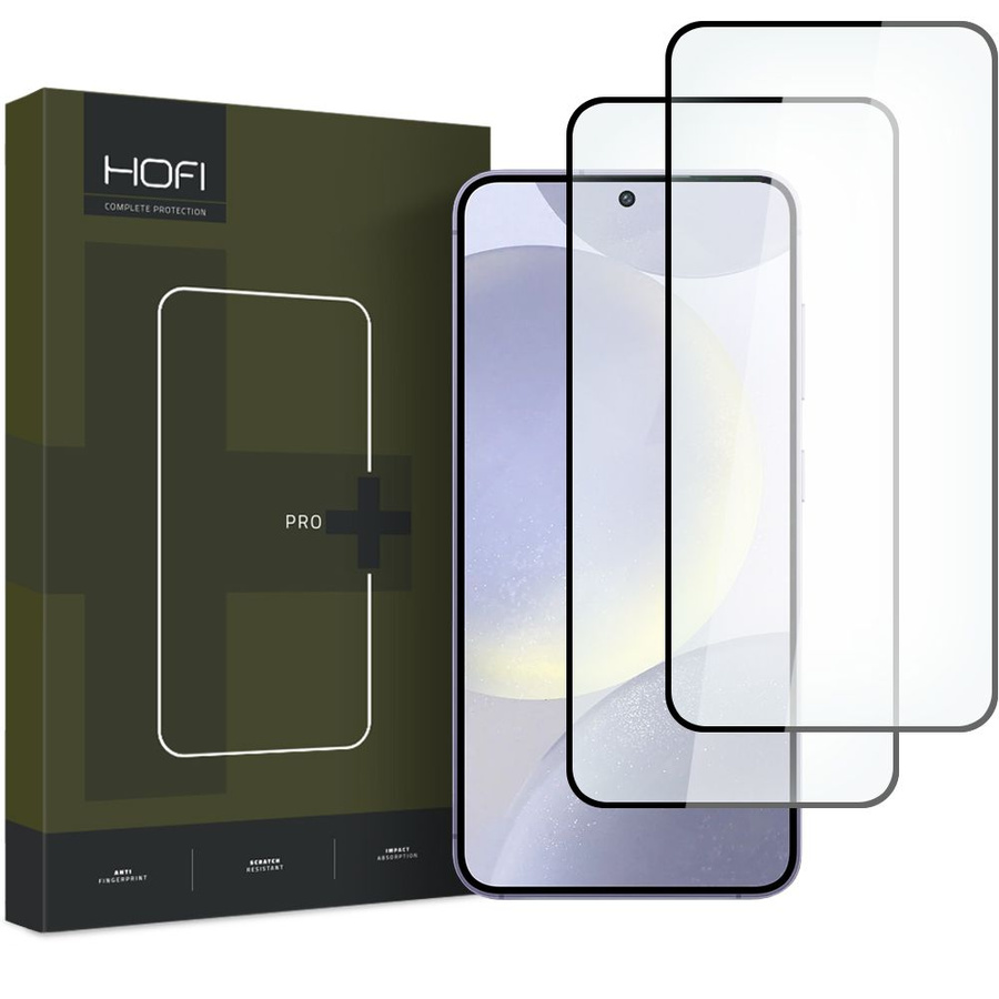 RŪDĪTS STIKLS HOFI GLASS PRO+ 2-PACK GALAXY S24 MELNS