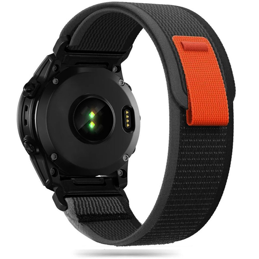 TECH-PROTECT NYLON GARMIN FENIX 5 / 6 / 6 PRO / 7 MELNS/ORANŽS