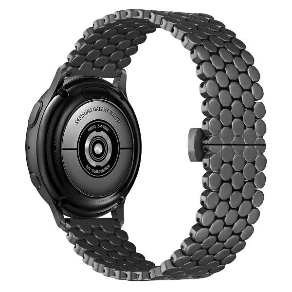 Beline siksniņa Watch 22mm Metal Honeycomb melns box