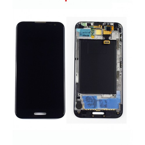 LCD Displejs Saderīgs ar LG E986 G Pro ar frame Melns HQ