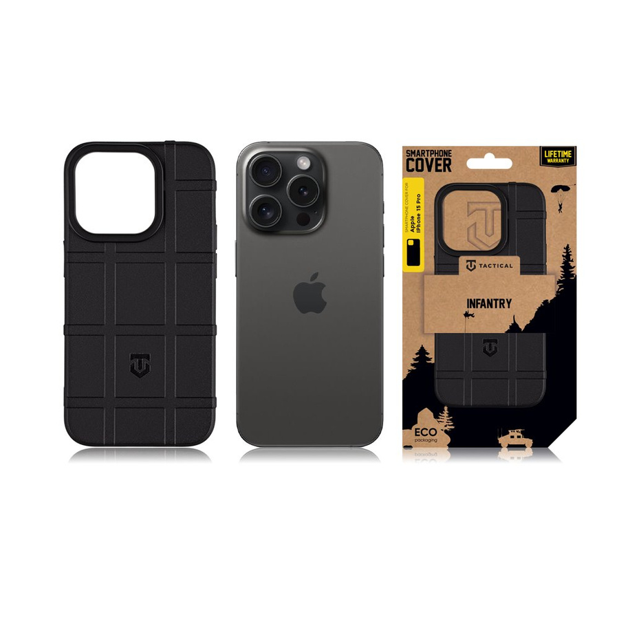 Tactical Infantry Maciņš for Apple iPhone 15 Pro Melns
