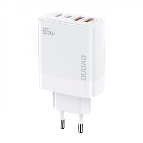 Lādētājs Dudao A65EU, balts, 65W (2xPD-C / 2xQC3.0)