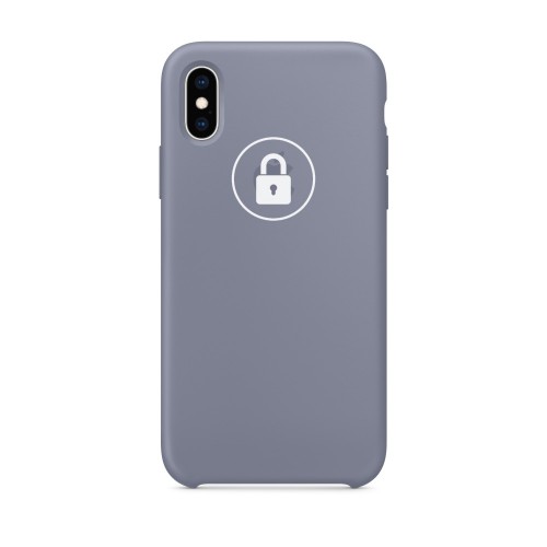 Phone Maciņš "Silicone Maciņš" iPhone Xs Lavender (Levander Pelēks) original package
