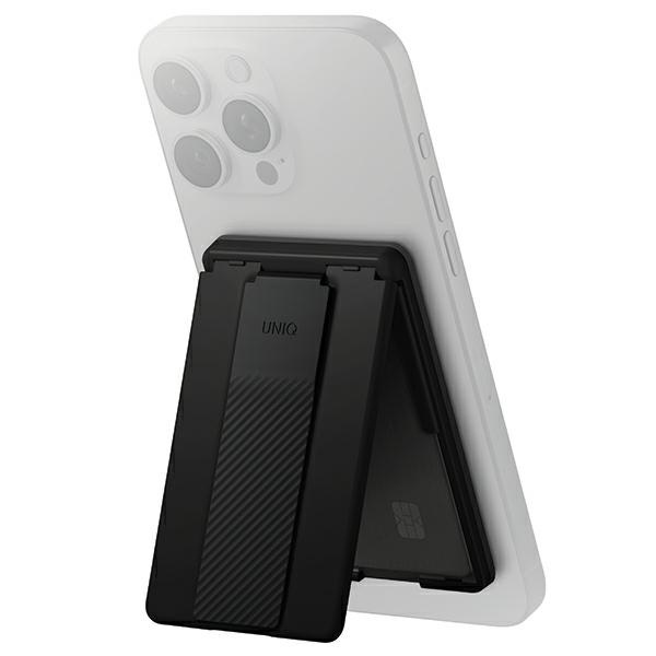 Uniq Heldro ID magnētisks maks ar statīvu un siksniņu - melns