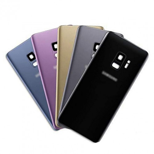 Aizmugurējais vāciņš Saderīgs ar Samsung G965 S9 Plus / Midnight Melns / (ar camera lens) HQ