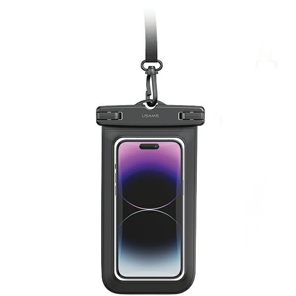 USAMS Ūdensizturīgs maciņš 6.7" IP68 melns FSD1201 (US-YD012)