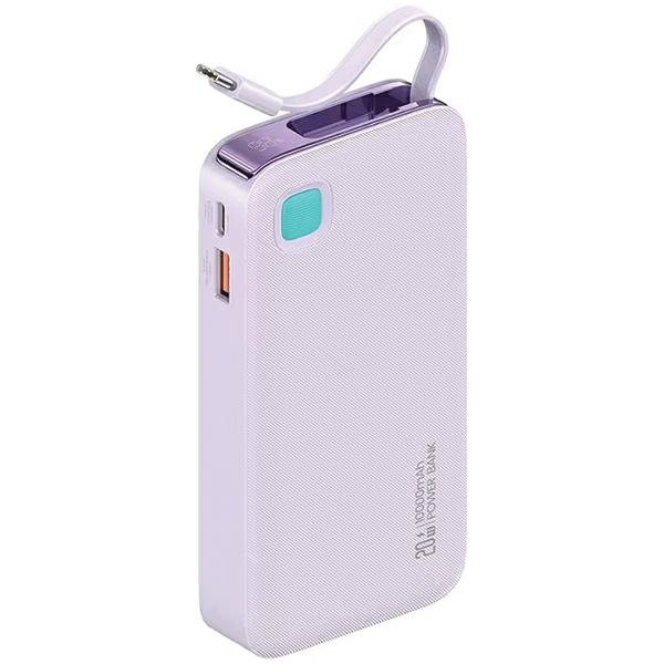USAMS Portatīvais lādētājs ar satīšanas USB-C kabeli 10000 mAh PD 20W Fast Charge XY Series violets 10KCD22403 (US-CD224)