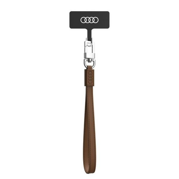 Audi universāla tālruņa siksniņa 28cm 10mm ādas brūna AU-HSLSL-GT/D1-BN