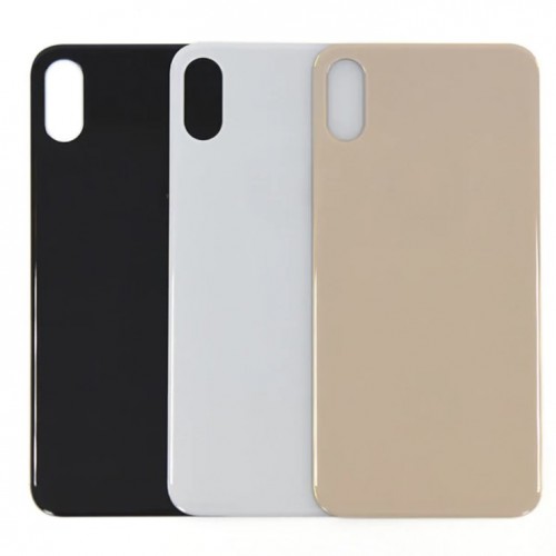 Aizmugurējais vāciņš Saderīgs ar iPhone XS Max / Melns / (Bigger camera hole version) / OEM