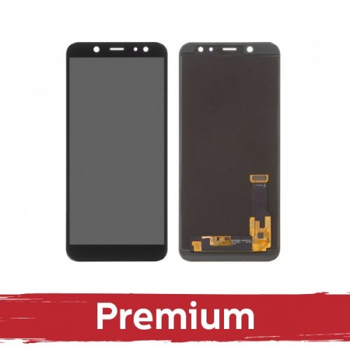 LCD Displejs Saderīgs ar Samsung A600 2018 A6 Melns OEM