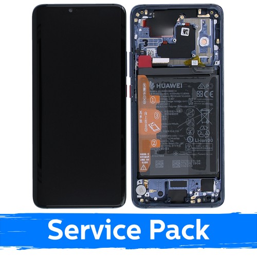 LCD Displejs Saderīgs ar Huawei Mate 20 Pro Ar Frame / Zils / (Service Pack)