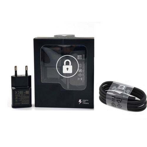 Lādētājs Samsung EP-TA200B Melns original (2A / Fast Charge) + "MicroUSB" kabelis / (original package)