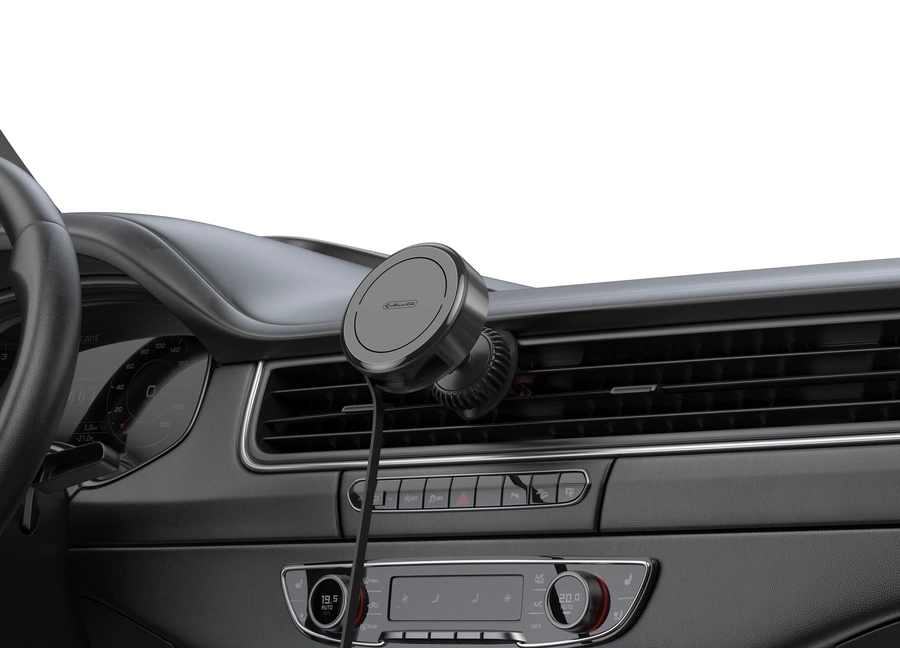 JELLICO auto turētājs Magsafe ar bezvadu uzlādi W21 15W Melns