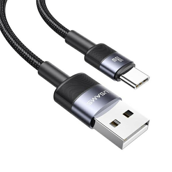 USAMS SET Kabelis USB uz USB-C 3A 1.2m Fast Charging tērauda 30 gab. SJ718ZJ01 (US-SJ718)