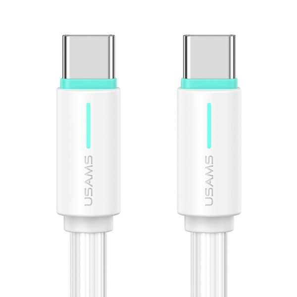 USAMS Kabelis USB-C/USB-C 1m SJ734 60W balts YU Series SJ734USB02 (US-SJ734)