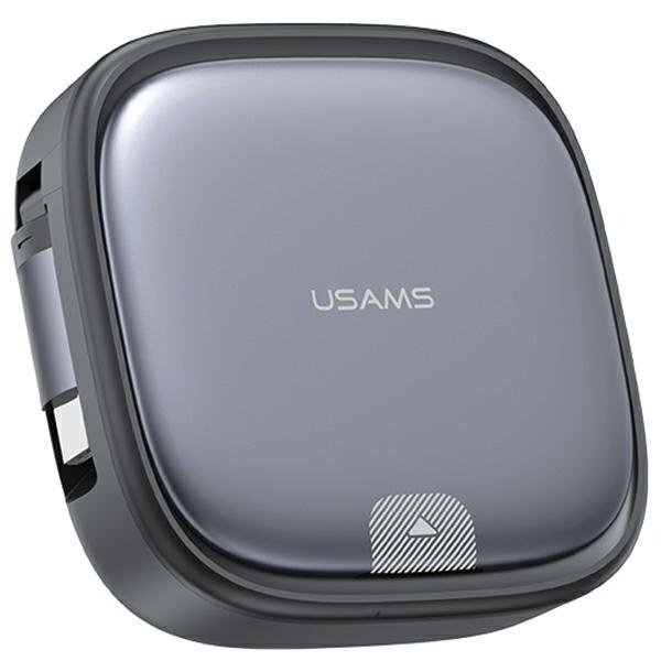 USAMS Kabelis izvelkams 3w1 ar kastīti MicroUSB/USB-C/Lightning 60W tērauda SJ650USB01 (US-SJ650)