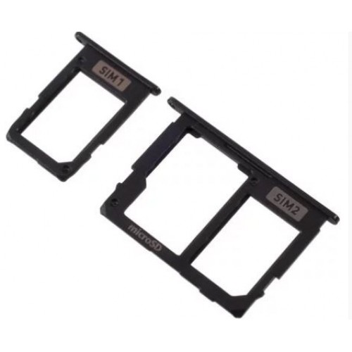 SIM Holder Saderīgs ar Samsung A605 A6+ 2018 SIM card holder Melns
