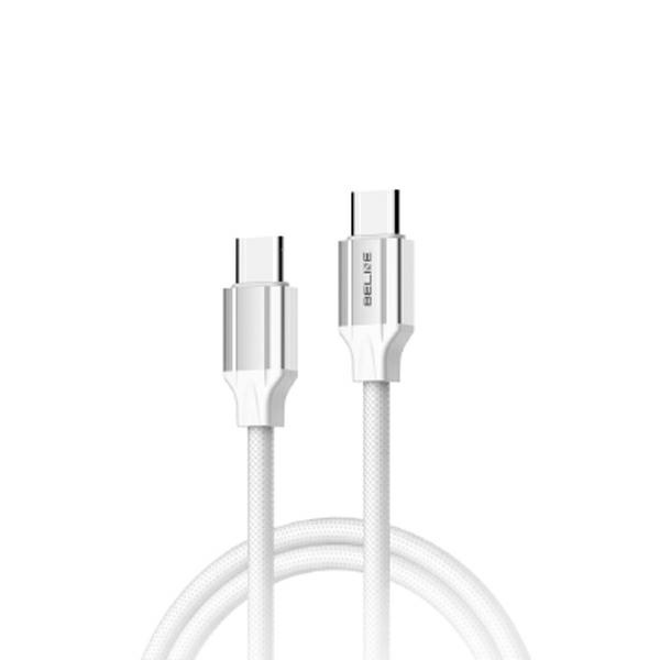 Beline Kabelis 65W USB-C/USB-C 1m balts BLNCWC03