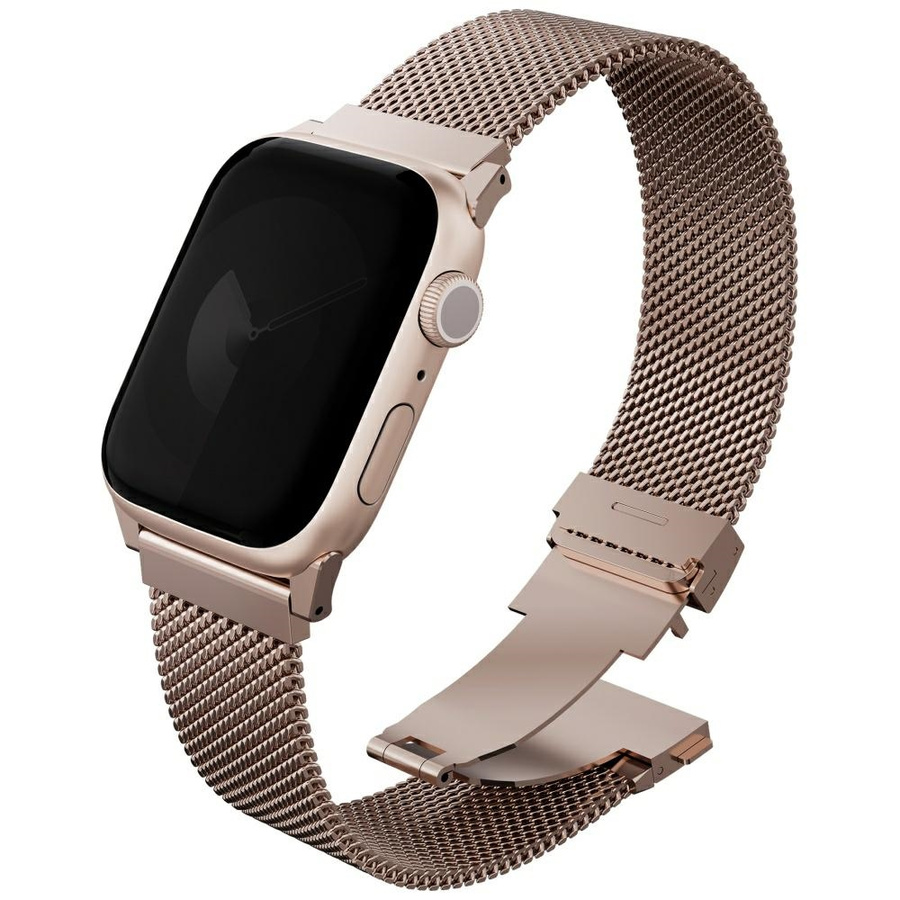 Siksniņa UNIQ Dante Pro priekš Apple Watch 49/46/45/44mm nerūsējošais tērauds metālisks rozā