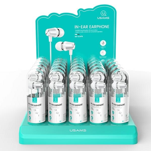 USAMS komplekts 30 gab. austiņas EP-42 3,5 mm balts SJ475HSTZ02