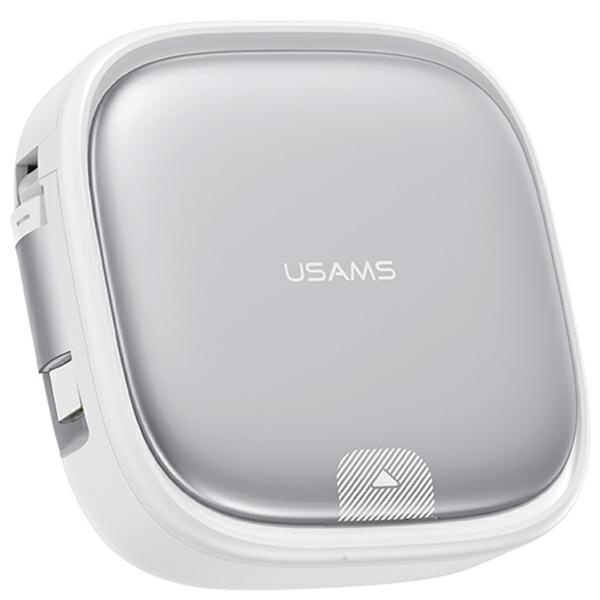USAMS izvelkams kabelis 3w1 ar kastīti MicroUSB/USB-C/Lightning 60W sudraba SJ650USB02 (US-SJ650)