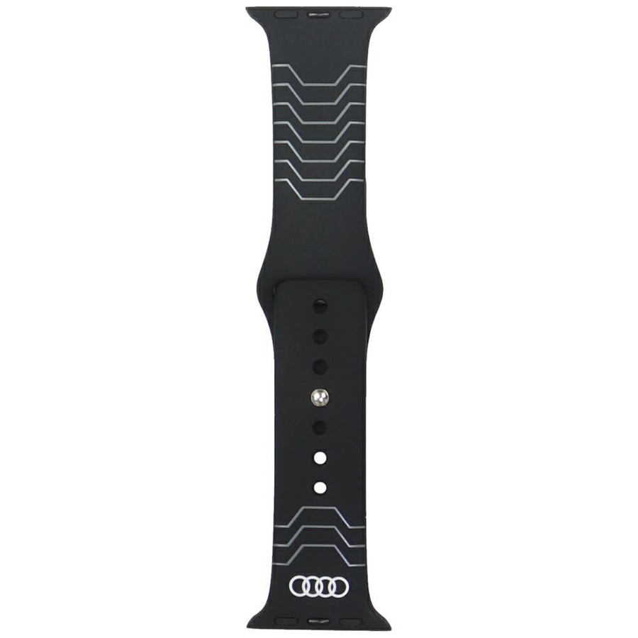 Siksniņa Audi Geometric Pattern Silicone Watch Strap priekš Apple Watch 40/41/42mm melns