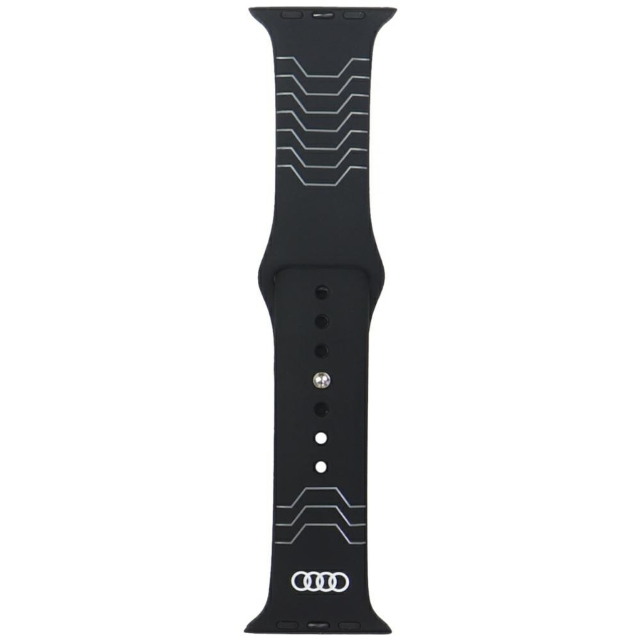 Siksniņa Audi Geometric Pattern Silicone Watch Strap priekš Apple Watch 44/45/46/49mm melns