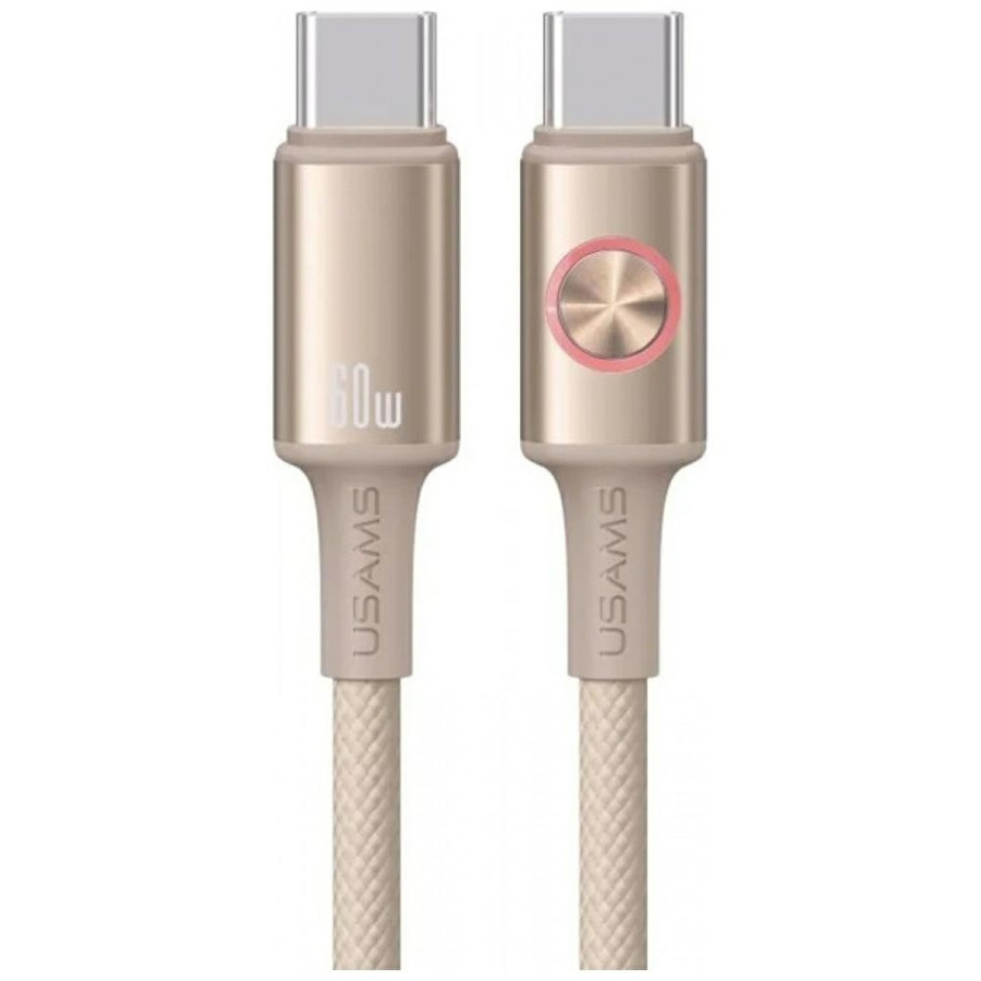 Kabelis USAMS Huan Series SJ752 60W USB-C uz USB-C 1,2 m titāna